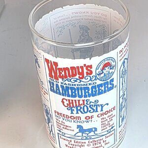 Vintage RARE Wendy’s Restaurant 1976 Collectible Glass - Excellent Condition